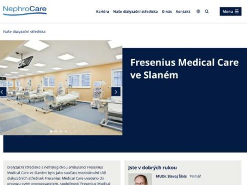 Hemodialyzační středisko s nefrologickou ambulancí - Fresenius NephroCare Slaný