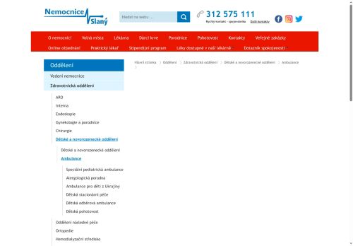 Zobrazit webové stránky Neurologická poradna pro děti - Nemocnice Slaný