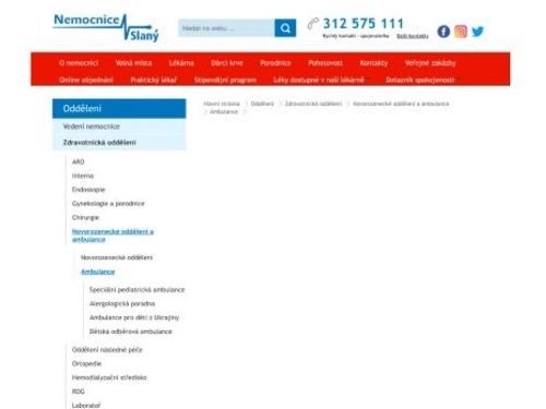 Neurologická poradna pro děti - Nemocnice Slaný