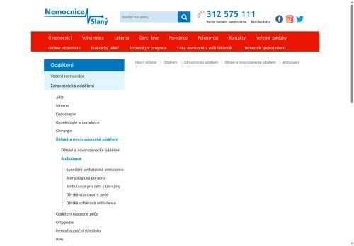 Zobrazit webové stránky Neurologická poradna pro děti - Nemocnice Slaný