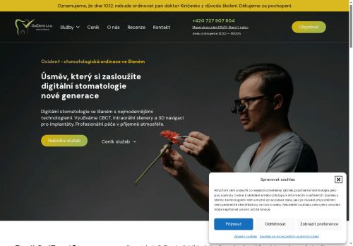 Zobrazit webové stránky Zubní ordinace - OxiDent s.r.o. - lékař stomatolog Denis Kirichenko