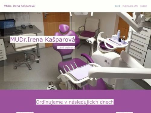 Zubní ordinace - MUDr. Irena Kašparová