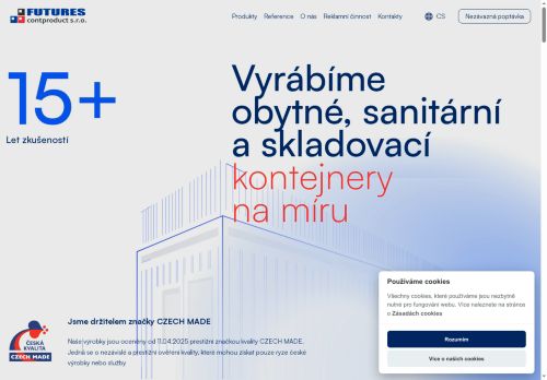 Webové stránky Futures Contproduct s.r.o., Vranovice-Kelčice