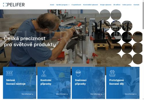 Webové stránky PELIFER s.r.o., Chotěšov