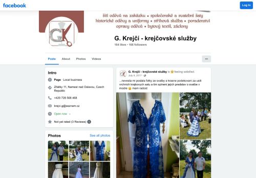 Zobrazit webové stránky Gabriela Krejčí - krejčovské služby