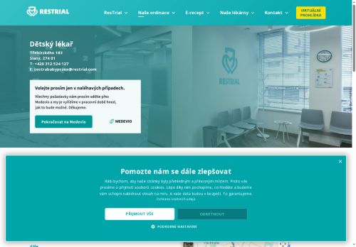 Zobrazit webové stránky Praktický lékař pro děti a dorost - ResTrial, s.r.o. - MUDr. Petra Kratochvílová, MUDr. Lenka Šteflová