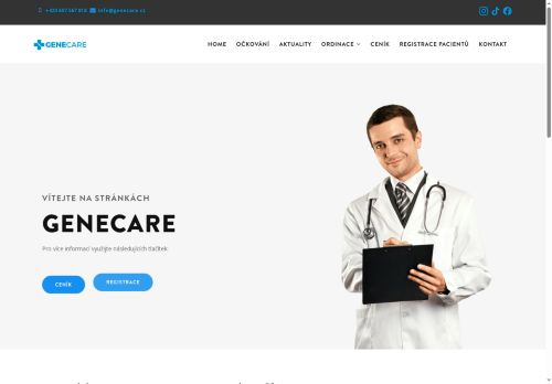 Zobrazit webové stránky Praktický lékař pro dospělé GENECARE- MUDr. Jaroslava Röbstecková, MUDr. Jiří Vondra