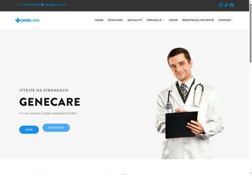Zobrazit webové stránky Praktický lékař pro dospělé GENECARE- MUDr. Jaroslava Röbstecková, MUDr. Jiří Vondra