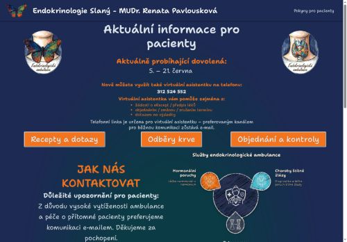 Zobrazit webové stránky Endokrinologická a obezitologická ambulance - MUDr. Renata Pavlousková
