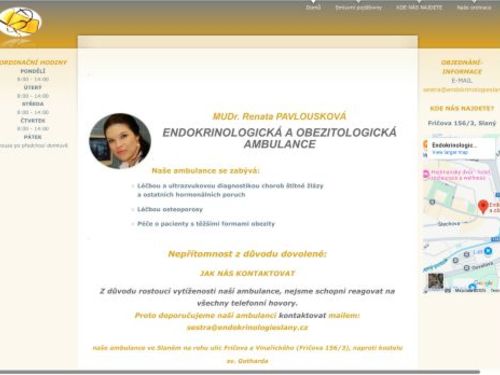 Endokrinologická a obezitologická ambulance - MUDr. Renata Pavlousková
