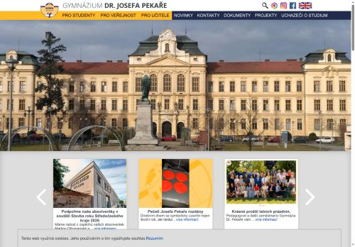 Zobrazit webové stránky Gymnázium Dr. Josefa Pekaře