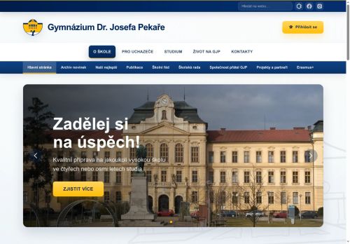 Zobrazit webové stránky Gymnázium Dr. Josefa Pekaře