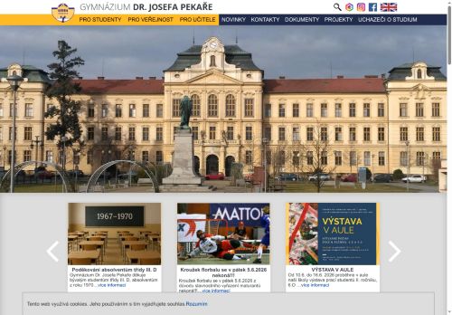 Zobrazit webové stránky Gymnázium Dr. Josefa Pekaře