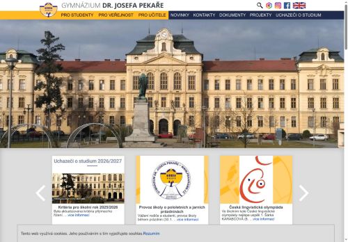 Zobrazit webové stránky Gymnázium Dr. Josefa Pekaře