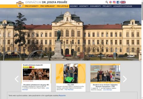 Zobrazit webové stránky Gymnázium Dr. Josefa Pekaře