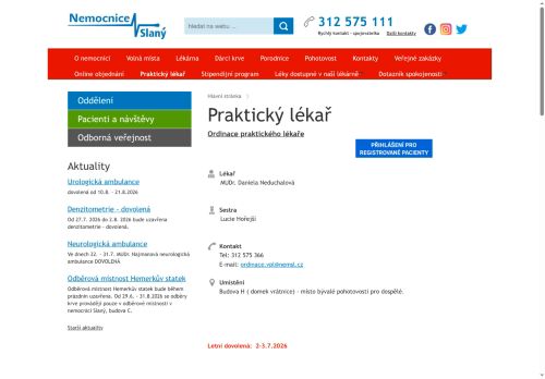 Zobrazit webové stránky Praktický lékař pro dospělé - MUDr. Daniela Neduchalová