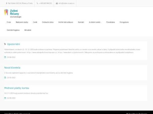 Stomatologie - Zubní Říčany - MUDr. Martina Machová