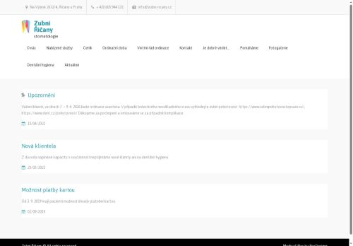 Zobrazit webové stránky Stomatologie - Zubní Říčany - MUDr. Martina Machová