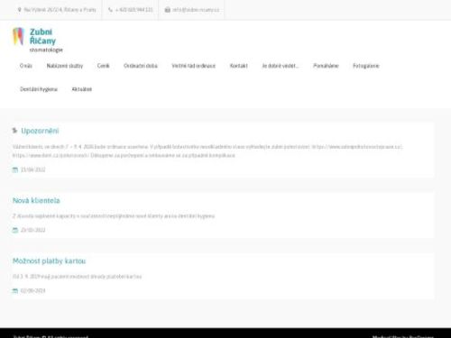 Stomatologie - Zubní Říčany - MUDr. Martina Machová