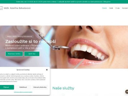 Zubní ordinace - MUDr. Kateřina Bohuslavová