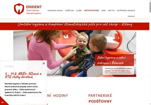 Zobrazit webové stránky Zubní ordinace ENIDENT - MUDr. Eva Nixová