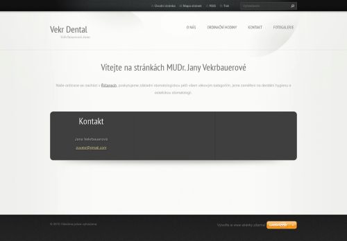 Zobrazit webové stránky Zubní ordinace Vekr Dental - MUDr. Jana Vekrbauerová