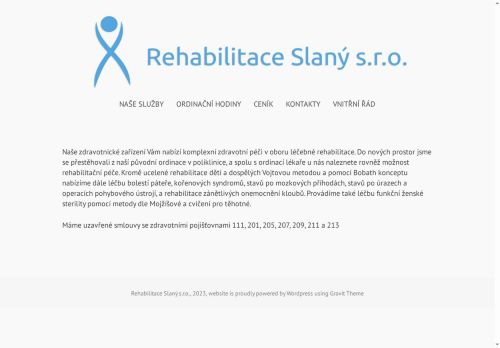 Zobrazit webové stránky Rehabilitace Slaný s.r.o. - MUDr. Jana Matějková, MUDr. Jan Medonos