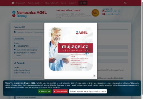 Zobrazit webové stránky Cévní ambulance - Nemocnice Říčany