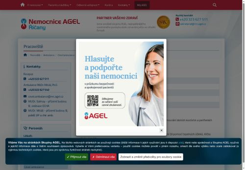 Zobrazit webové stránky Cévní ambulance - Nemocnice Říčany