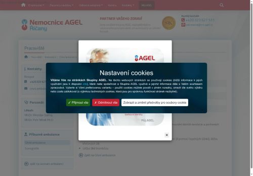 Zobrazit webové stránky Cévní ambulance - Nemocnice Říčany