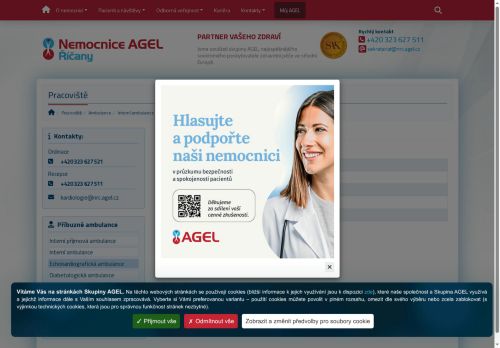 Zobrazit webové stránky Echokardiografická ambulance - Nemocnice Říčany