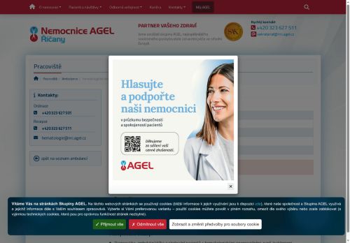 Zobrazit webové stránky Hematologická ambulance - Nemocnice Říčany