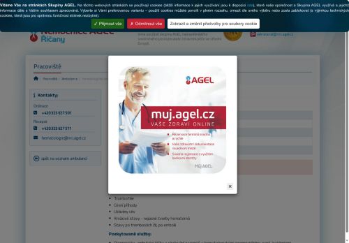 Zobrazit webové stránky Hematologická ambulance - Nemocnice Říčany