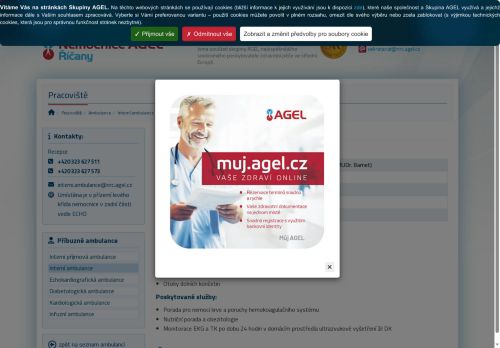 Zobrazit webové stránky Interní ambulance - Nemocnice Říčany