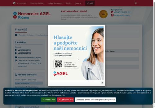 Zobrazit webové stránky Interní ambulance - Nemocnice Říčany