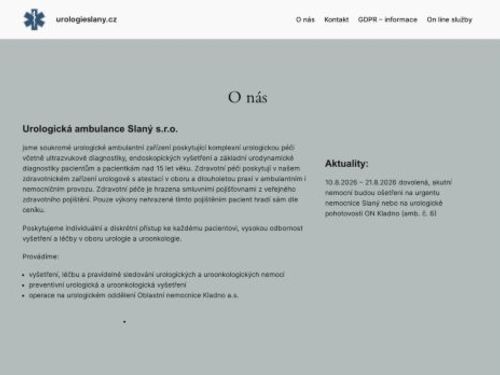 Urologická ambulance Slaný - MUDr. Lubomír Hyršl, Ph.D.