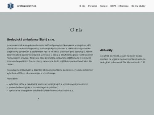 Urologická ambulance Slaný - MUDr. Lubomír Hyršl, Ph.D.