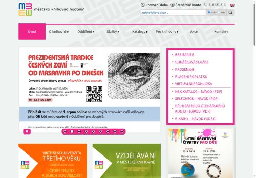 Zobrazit webové stránky Městská knihovna Hodonín