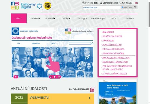 Zobrazit webové stránky Městská knihovna Hodonín