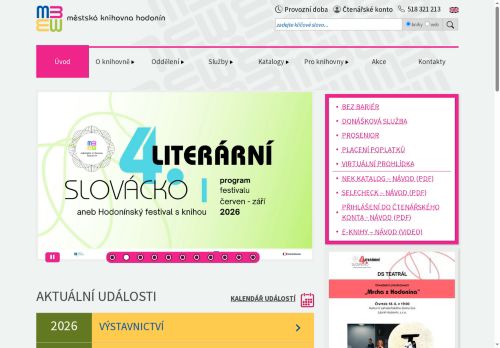 Zobrazit webové stránky Městská knihovna Hodonín
