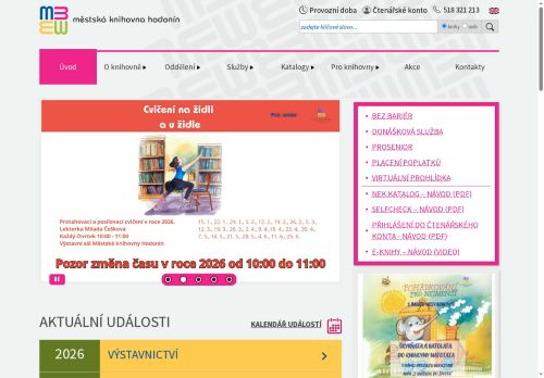 Zobrazit webové stránky Městská knihovna Hodonín
