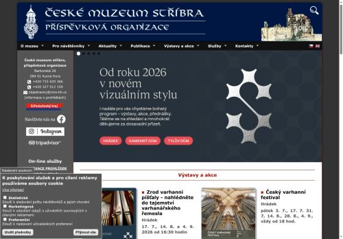 Zobrazit webové stránky České muzeum stříbra Kutná Hora