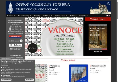 Zobrazit webové stránky České muzeum stříbra Kutná Hora