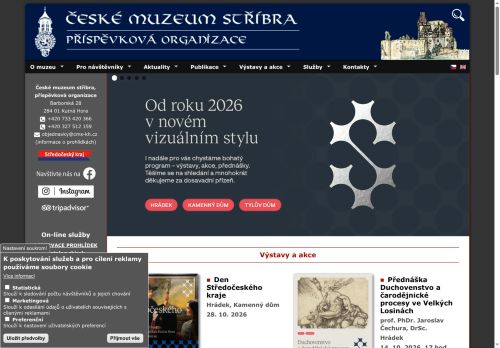 Zobrazit webové stránky České muzeum stříbra Kutná Hora