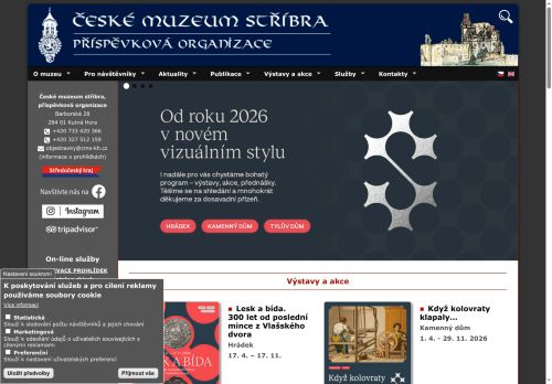Zobrazit webové stránky Hrádek - České muzeum stříbra