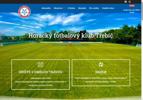 Zobrazit webové stránky Horácký fotbalový klub Třebíč