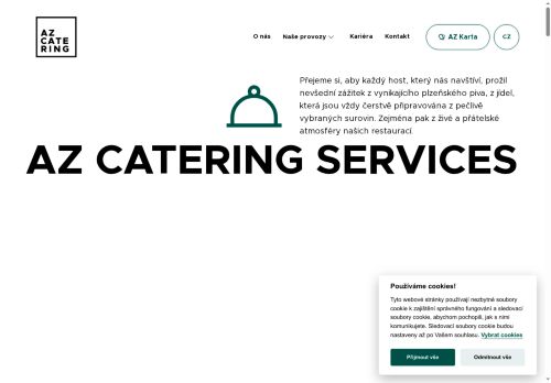 Webové stránky AZ Catering services s.r.o., Plzeň