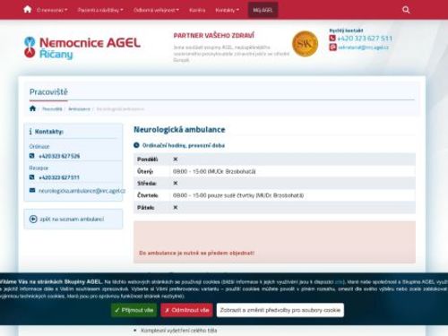 Neurologická ambulance - Nemocnice Říčany
