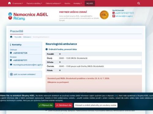 Neurologická ambulance - Nemocnice Říčany