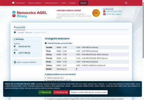Zobrazit webové stránky Urologická ambulance - Nemocnice Říčany